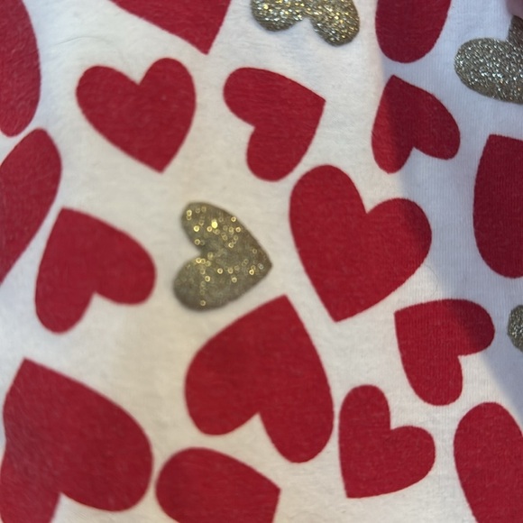 Tommy Bahama, red and gold hearts Valentine’s Day toddler  girl, top size 4T - Picture 3 of 6